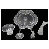 5 Pcs. of Modern Lalique Collection of Glass.
