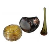 Group of Three  Art Glass Vases Inc. Barbini