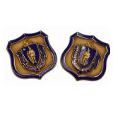 JEWELRY. Pair of Balfour 14kt Gold and Enamel