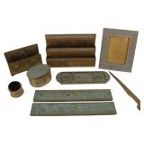 Antique Tiffany Studios 8 Piece Desk Set.