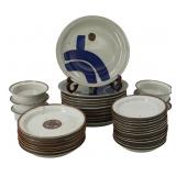 DANSK Lot of Midcentury Porcelain Plates & Bowls.