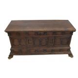Antique Carved Italian Cassone.