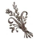 JEWELRY. Signed 18kt Gold and Diamond Brooch.