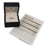 JEWELRY. GIA RBC Diamond and Platinum Ring.