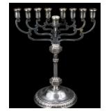 JUDAICA. Austrian .800 Silver Menorah.