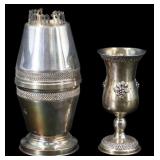 JUDAICA. Sterling Kiddush Cup.