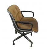 KNOLL Leather Upholstered Pollock Chair.