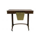 Antique Burr Walnut Sewing Table.