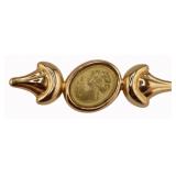 JEWELRY. Signed AURIT Italian 18kt Gold Brooch.
