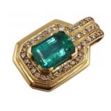 JEWELRY. H. Stern 18kt Gold, Emerald and Diamond