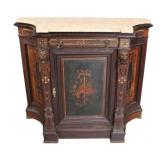 Victorian Carved, Paint & Gilt Decorated Marbletop