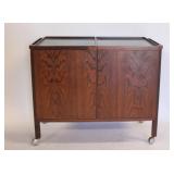 Midcentury Sliding Side Bar / Cabinet