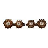 JEWELRY. Victorian Gold and Diamond Clips.