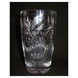 cut crystal vase 8"h