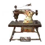 metal sewing machine music box