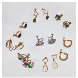 lot vintage screw post earrings