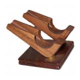 Decatur solid walnut 2 pipe stand