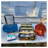 Tackleboxes cord reel first aid & dolly