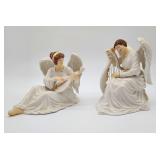 Two quality porcelain angel musicians