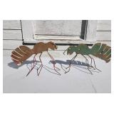 2 large metal ants yard art