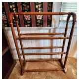 Cherry finish quilt rack