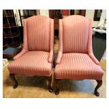 Vintage pair armless occasional chairs