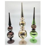 Unique table top glass finials