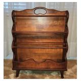 Large hard rock maple magazine rack