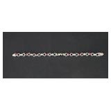 Sterling silver w gemstones Love bracelet