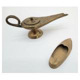 Brass genie lamp incense burner & shoe
