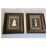 Vintage boy & girl prints