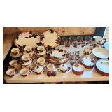 73 pcs Franciscan appke china & glasses