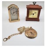 Seth Thomas windup clock etc
