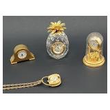 Miniature clock lot Xanadu etc