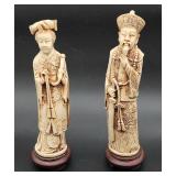 Resin Asian figurines ivory look