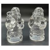 Gorham Crystal Santa salt and pepper shakers