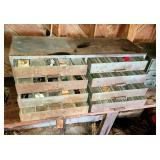 Steel storage chest divided drawers