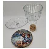 Footed bowl*Gorham crystal*trinket box etc