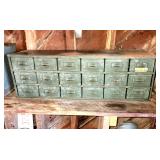 Vintage metal apothecary cabinet