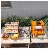 2 tackle boxes & contents