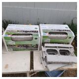 3 boxes stone look plastic border