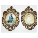 Vintage framed Blueboy & Pinkie made in Italy