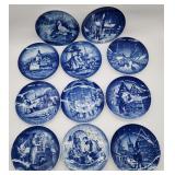 Blue holiday plates