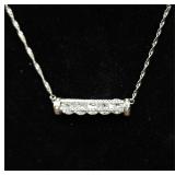 Sterling silver bar necklace