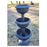 Plastic 3 tier planter clean