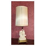 Petite Dresden style figural lamp
