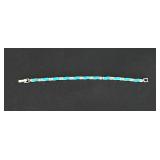 Stwrling silver & turquoise bracelet