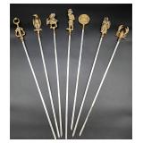 unique Brass handle skewers kabobs