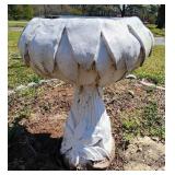 Vintage concrete birdbath 1 piece