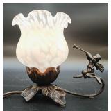 Mini lamp w musician cherub